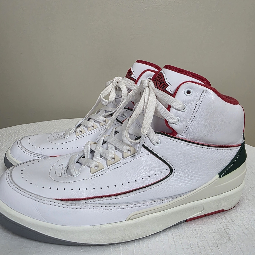 Nike Air Jordan 2 Mid – White / Red / Green